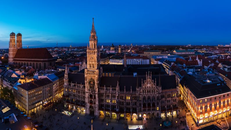 Nachtpanorama Innenstadt München